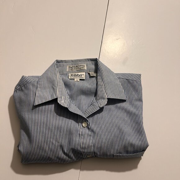 Vintage Pinstripe Tailored Dress Shirt - Picture 4 of 6